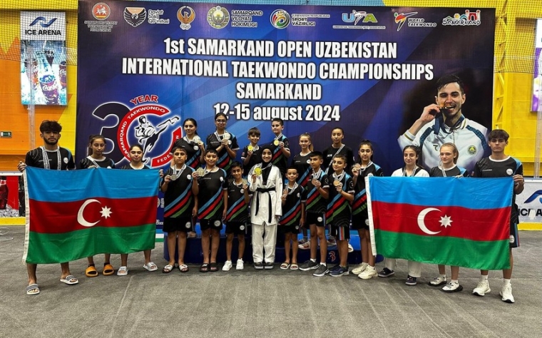 Azərbaycan taekvondoçuları Özbəkistanda 12 medal qazanıblar