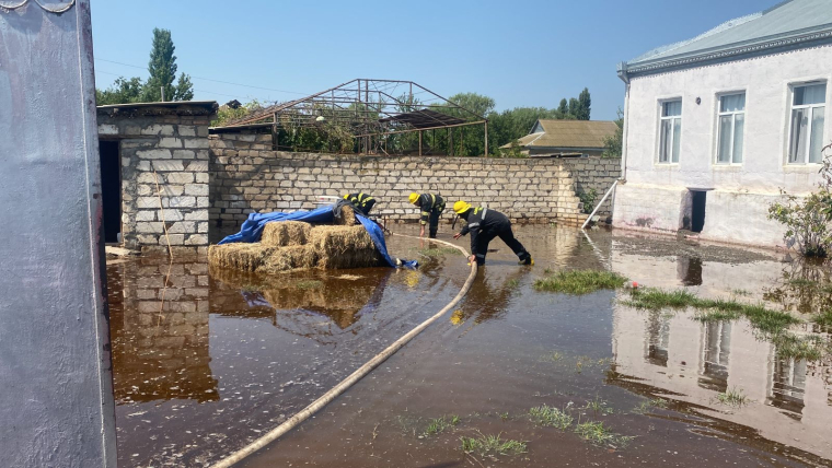 Hacıqabulun subasmaya məruz qalmış ərazilərində təhlükəsizlik tədbirləri