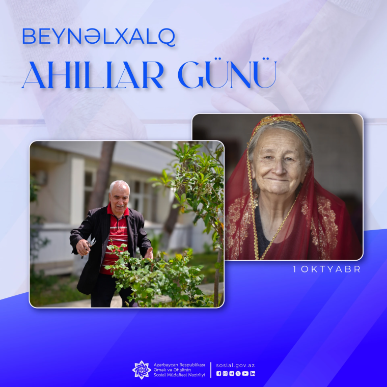 1 oktyabr - Beynəlxalq Ahıllar Günüdür