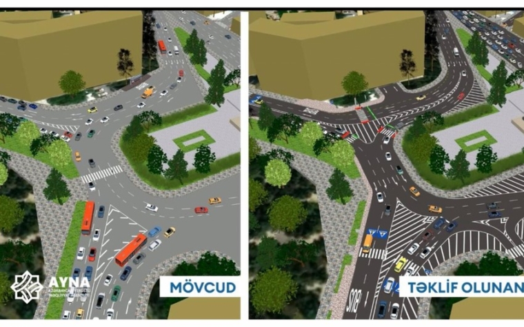Bakıda bəzi prospekt və küçələrdə piyada keçidlərinin yeri dəyişdirilir