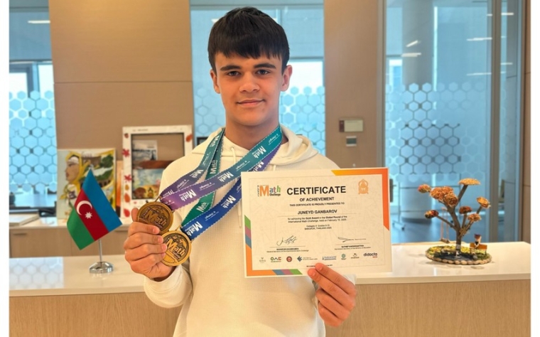 ADA-nın şagirdi Beynəlxalq Riyaziyyat Yarışmasının Qlobal Mərhələsində qızıl medal qazanıb