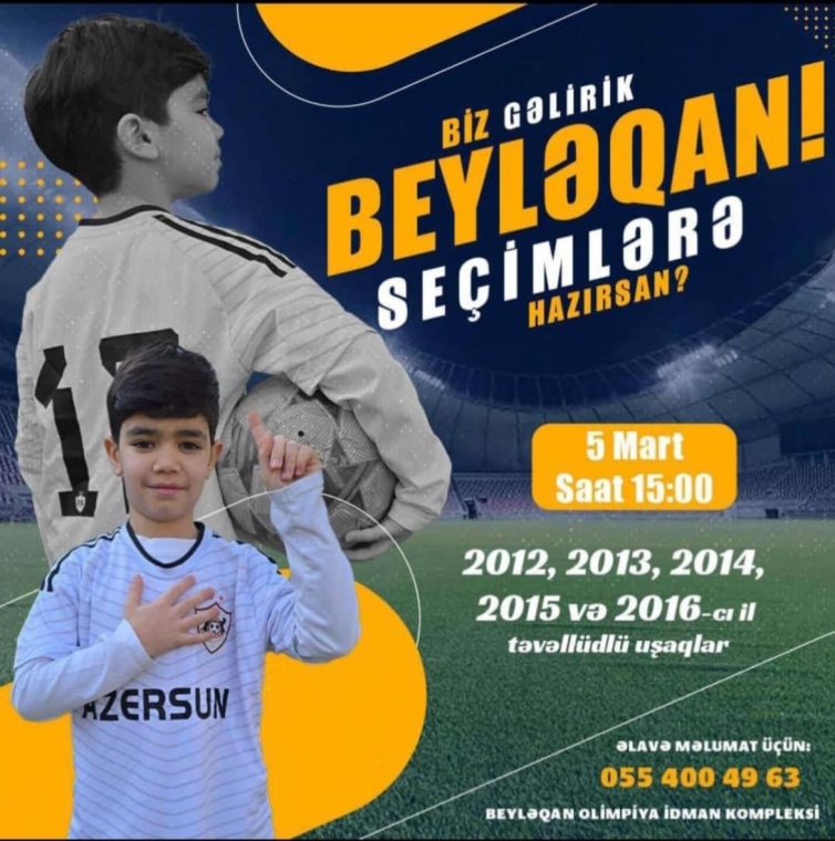 Əziz futbol həvəskarları, sizi Qarabağ Futbol Klubunun seçimlərinə qatılmağa dəvət edirik!!