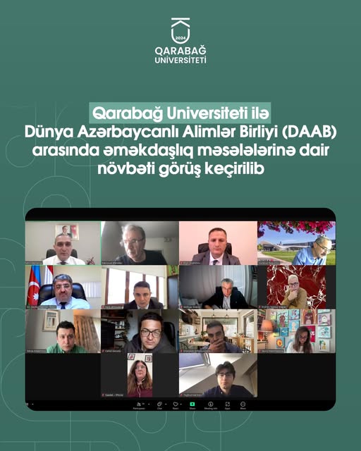 Qarabağ Universiteti və Dünya Azərbaycanlı Alimlər Birliyi (DAAB) arasında əməkdaşlıq genişlənir