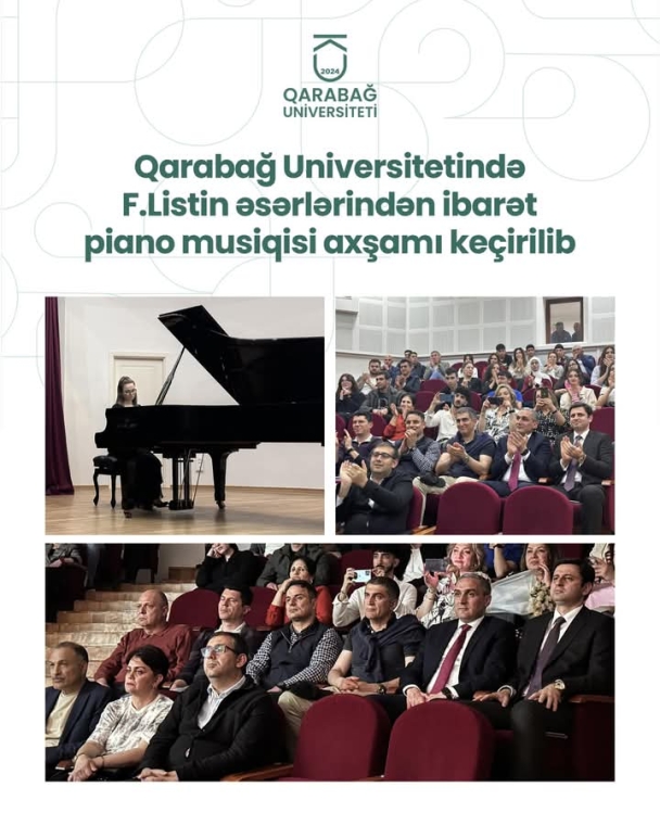 Qarabağ Universitetində  piano musiqisi axşamı keçirilib