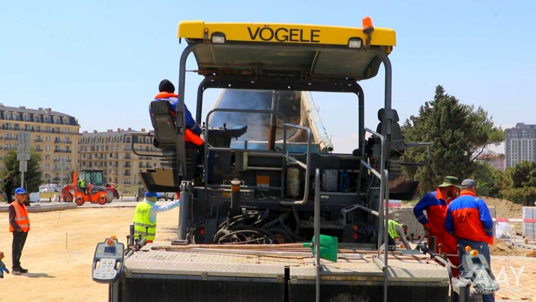 Süleyman Vəzirov küçəsinin bir hissəsi əsaslı şəkildə yenidən qurulur VİDEO/FOTO