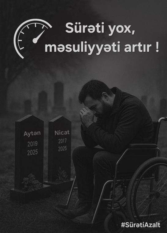 BDYPİ-nin Müraciəti :  "Sürət – saniyələr içində ömürlük faciəyə səbəb ola bilər!"