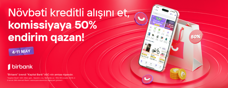 Umico kredit xətti ilə alış-verişə 50% komissiya endirimi
