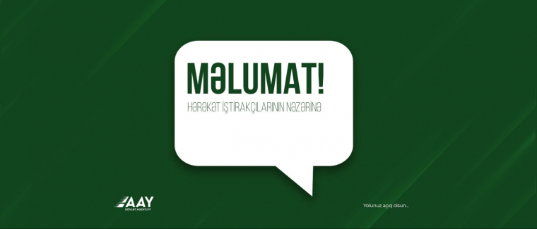 Bu ərazidə hərəkət qismən məhdudlaşdırılacaq MƏLUMAT