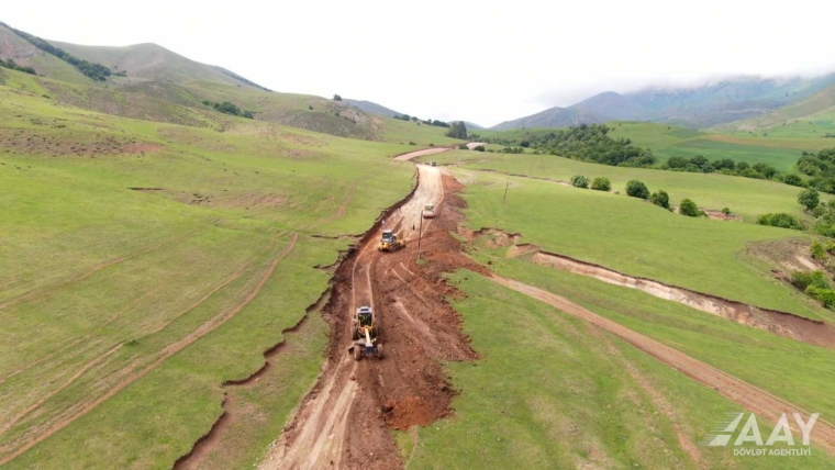 Tovuz və Gədəbəy rayonlarını əhatə edən 13 kəndin yolları yenidən qurulur