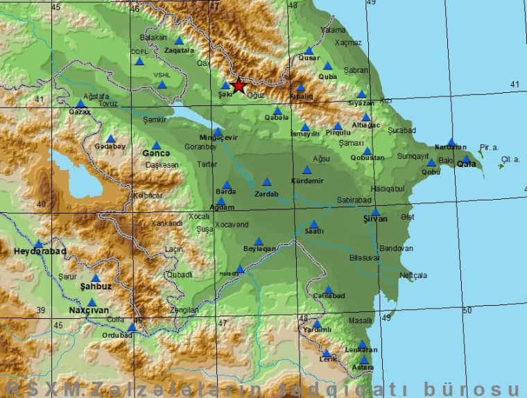Azərbaycanın cənub rayonlarında zəlzələ