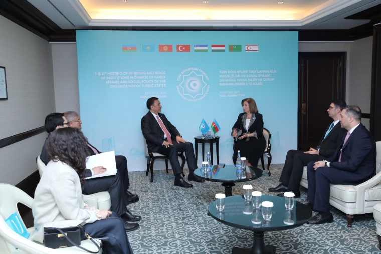 Bahar Muradova Türk Dövlətləri Təşkilatının (TDT) Baş katibi Kubanıçbek Ömüralıyev ilə görüşüb