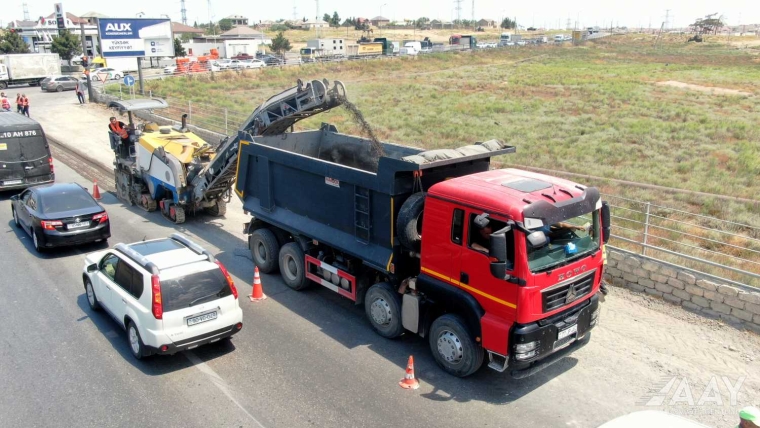Binəqədi-Görədil və Binəqədi-Balaxanı avtomobil yollarının kəsişməsində təmir işləri aparılır 