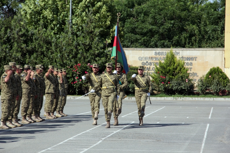 Hərbi xidməti başa vuran sərhədçi əsgərlər Silahlı Qüvvələrin ehtiyatına buraxılıb