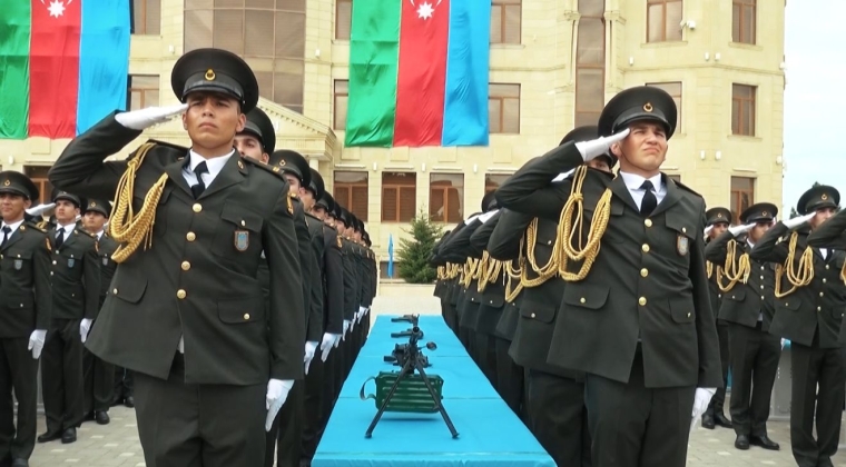 DİN-nin Hərbi İnstitutunda kursantların andiçmə mərasimi keçirilib