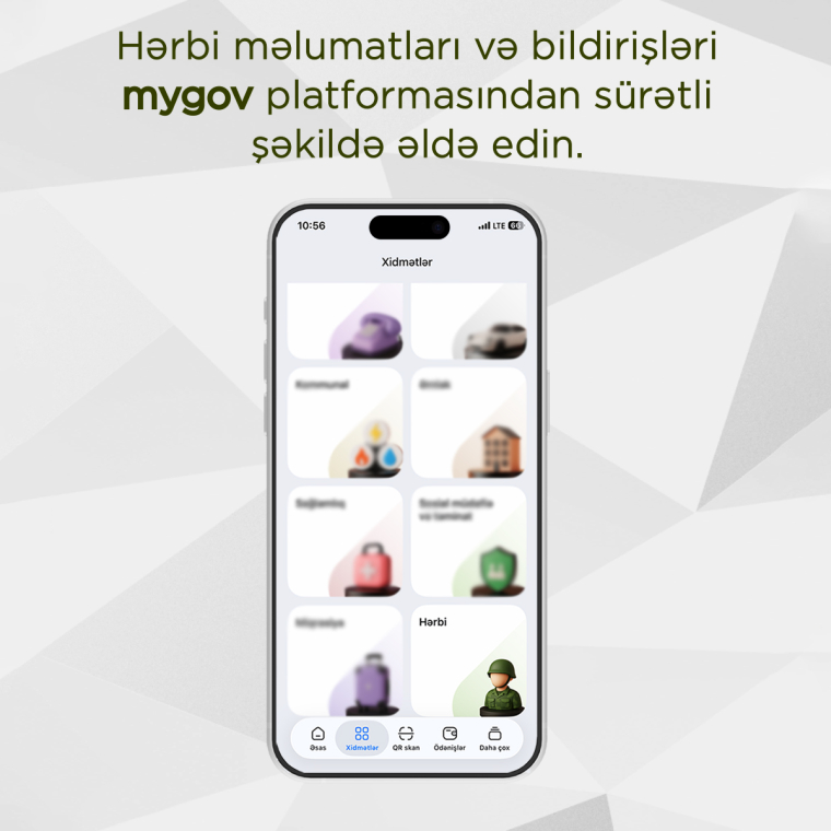 Hərbi məlumatları və bildirişləri “mygov”dan əldə etmək daha rahatdır