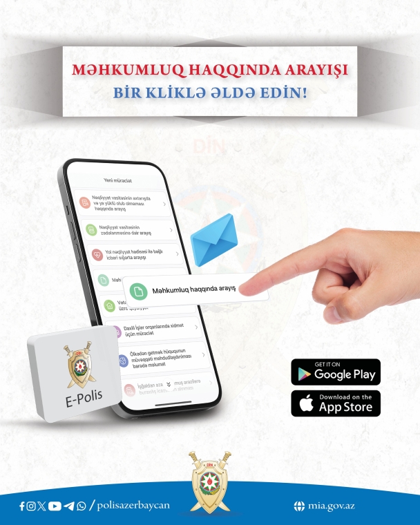 DİN vətəndaşlara göstərdiyi elektron xidmətlərdə yeni mərhələyə keçid edir