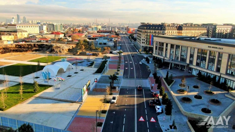 Süleyman Vəzirov küçəsinin bir hissəsində aparılan yenidənqurma işləri tamamlanıb VİDEO/FOTO