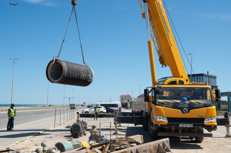 Pirşağı hövzəsi üzrə kanalizasiya kollektorları və tullantı sutəmizləyici qurğu tikilir  