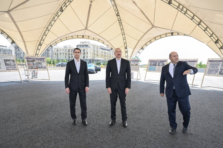 Azərbaycan və Türkmənistan prezidentləri Füzuli şəhərinin dağıdılmış yerlərinə baxıblar
