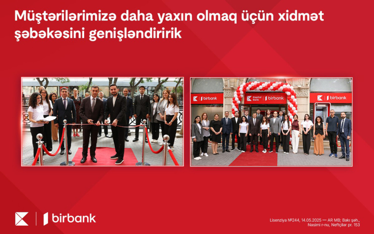 Kapital Bank 116 filial, 51 şöbə və 1274 ATM ilə ölkənin ən böyük xidmət şəbəkəsinə malik bankıdır