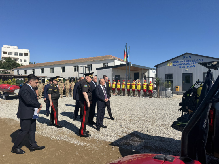 Yeni tikilmiş “Bilgəh” sularda xilasetmə məntəqəsinin açılışı və texnikaların təqdimatı mərasimi keçirilib (video, foto)