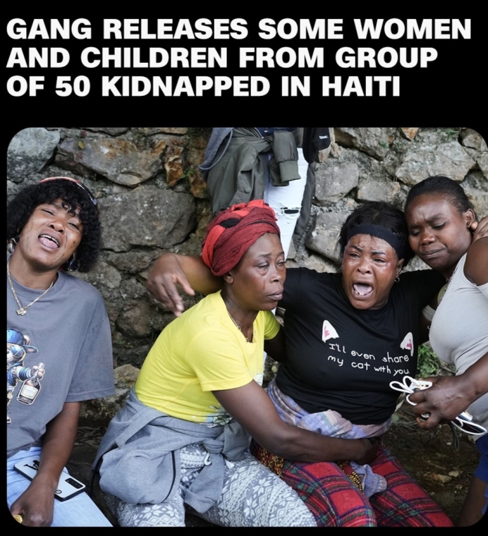 Haitidə 50-dən çox şəxsi girov götürən cinayətkar dəstə 6 uşağı və 7 qadını azad edib