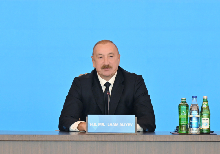 Prezident İlham Əliyev VII Ümumdünya Mədəniyyətlərarası Dialoq Forumunun açılışında çıxış edir