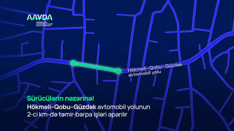 Hökməli-Qobu-Güzdək avtomobil yolunda təmir işləri davam etdirilir